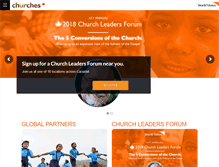 Tablet Screenshot of churches.worldvision.ca